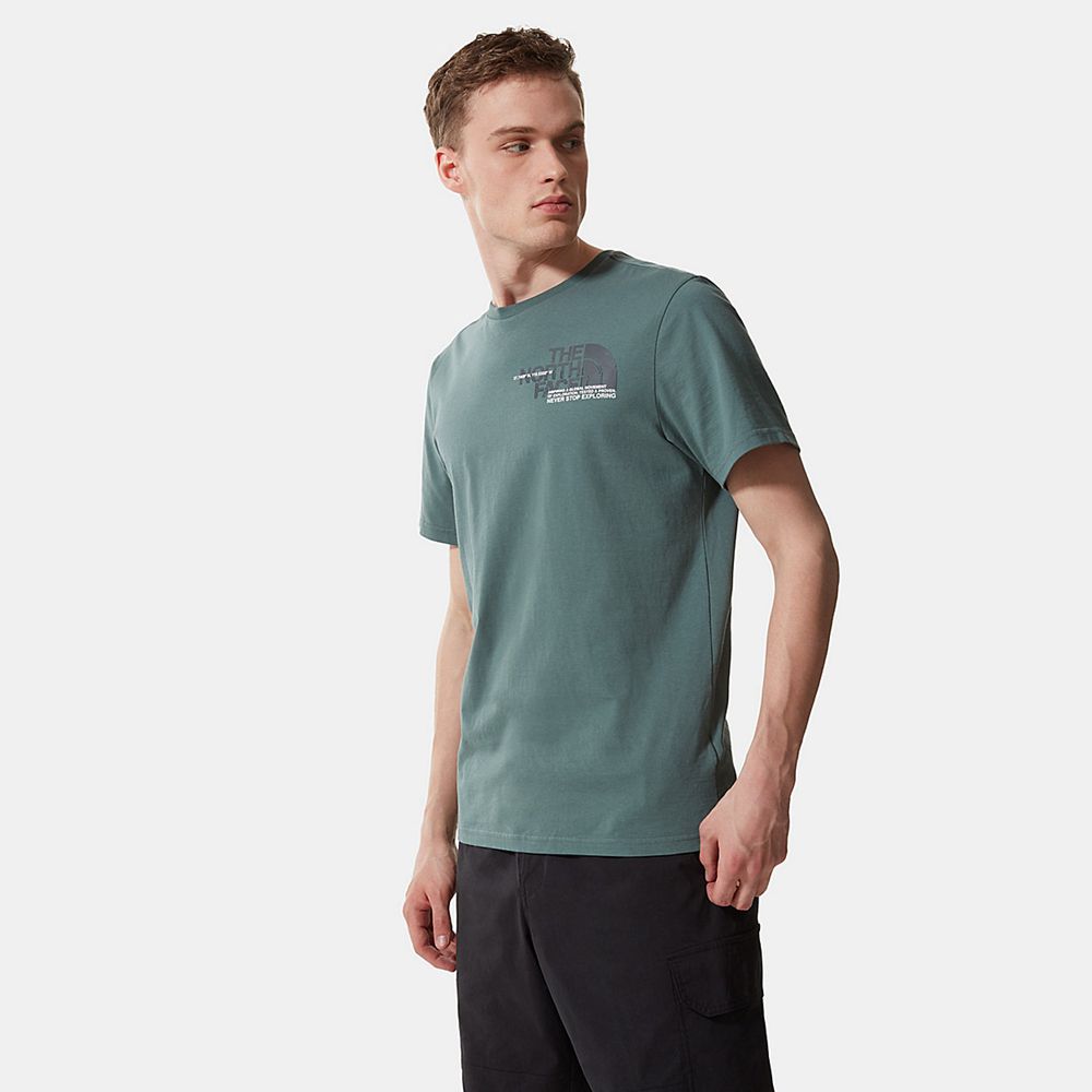 The North Face T-Shirts Mens Australia - The North Face Coordinates Green (VDM-792148)